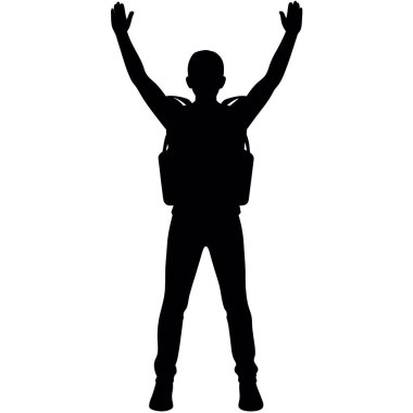 Sırt çantalı genç adam.