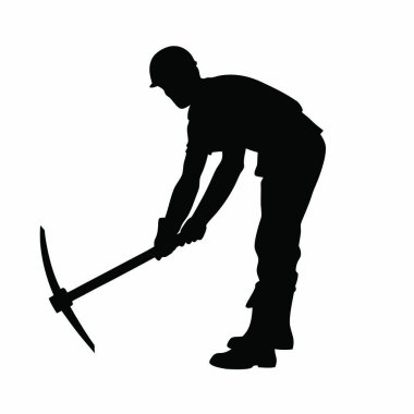 Baltalı bir adamın silueti