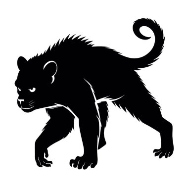 siyah maymun silueti