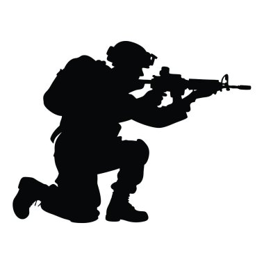 bir asker silüeti