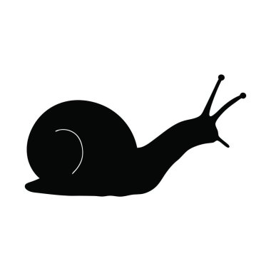 Salyangoz ikonu, vektör çizimi. düz dizayn