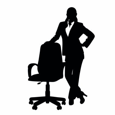 Bir iş kadınının silueti..