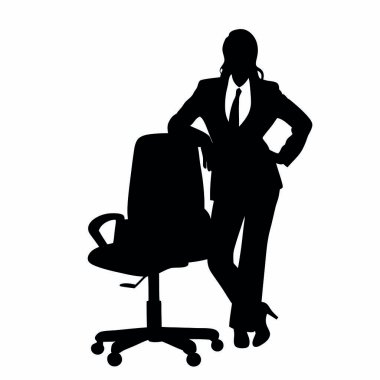 Beyaz arkaplanda iş adamı silueti