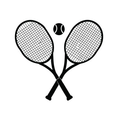 Tenis raketi ikonu. vektör illüstrasyonu