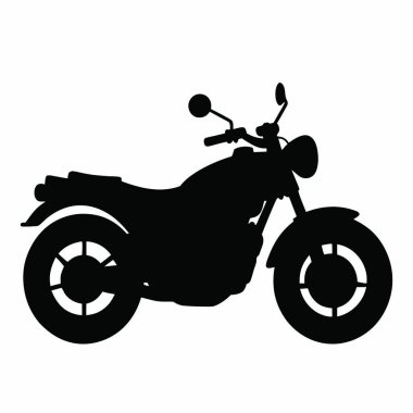 beyaz zemin üzerinde motosiklet simgesi. vektör çizim.