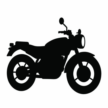 Web ve mobil uygulaması tasarım, motosiklet logo kavramı için beyaz arka plan üzerinde izole motosiklet simge vektör