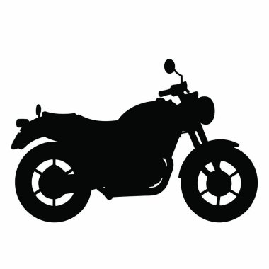 Motosiklet vektör simgesi. Beyaz arka planda izole edilmiş vektör vektör simgesi.
