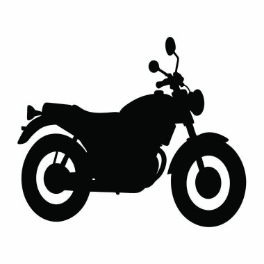 motosiklet silueti simge vektör illüstrasyon tasarımı