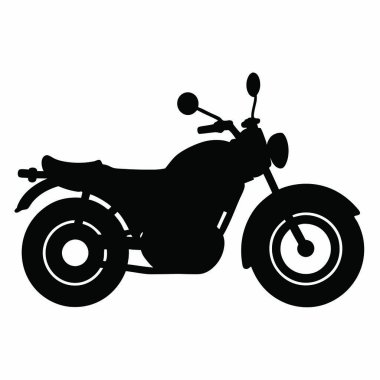 motosiklet simgesi, vektör illüstrasyonu