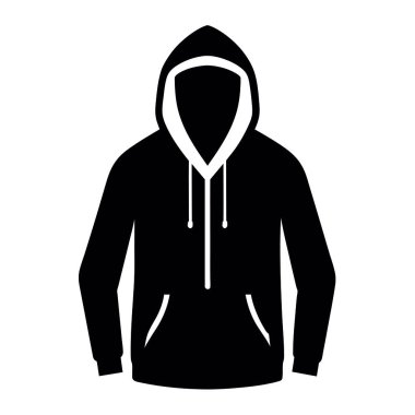 Kapüşonlu kapüşonlu ikon. Web tasarımı için kapüşonlu vektör simgelerinin basit çizimi