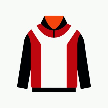 Spor ceket ikonu. Web için spor yeleği vektör simgesinin düz çizimi