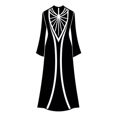 Beyaz arkaplanda kadın elbisesinin vektör çizimi