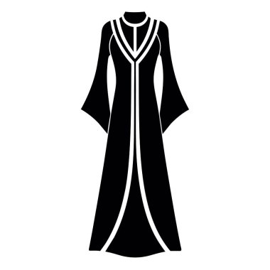 Beyaz arka planda zarif bir bayan elbisesi..