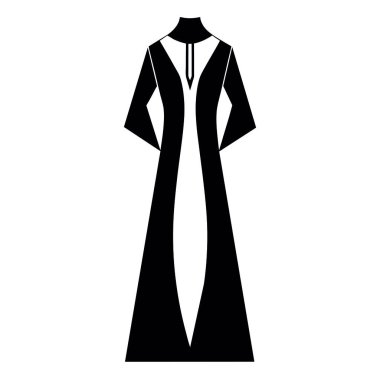 Siyah ceketli kadın ceketi. vektör illüstrasyonu