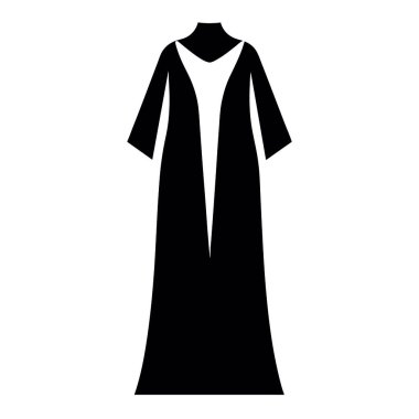 vektör siyah siluet kadın beyaz arka plan elbise