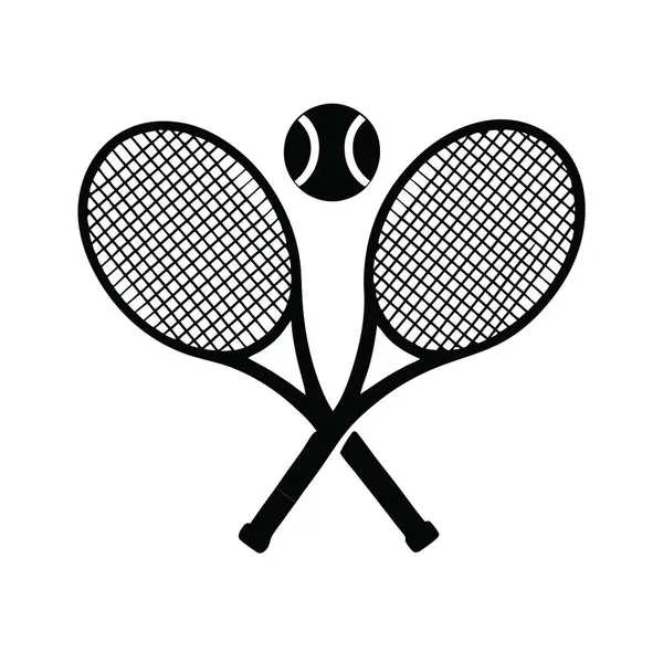 Tenis raketi ve top ikonlu tenis topu