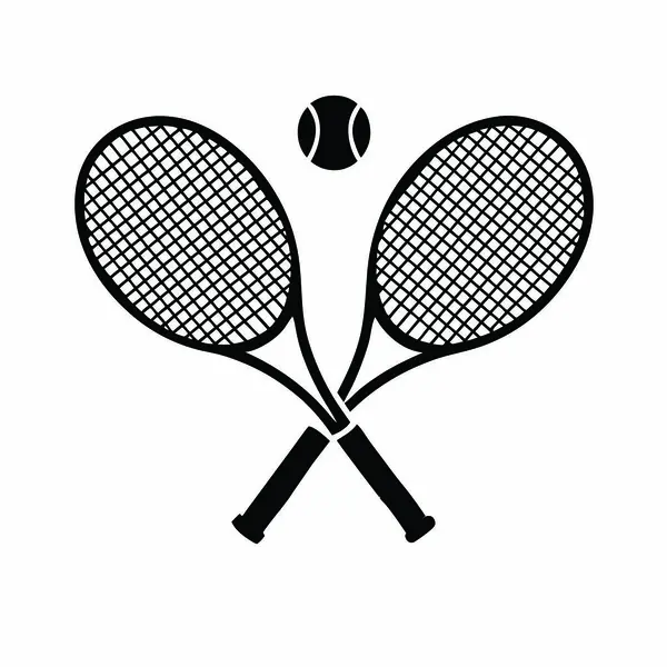 tenis ve raket silueti