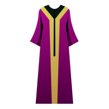 Beyaz arkaplanda izole edilmiş vektör mor ceket.