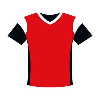 Kırmızı ve siyah renkli vektör resimli t-shirt