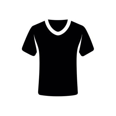 siyah t-shirt simgesi vektörü.
