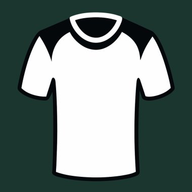 Yeşil arka planda beyaz tişört. vektör illüstrasyonu.