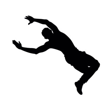 Zıplayan bir adamın silueti.