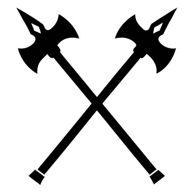 çapraz balta vektör simgesi.