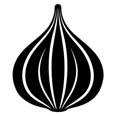 Sarımsak ikonu. Ağ için basit sarımsak vektör simgesi çizimi