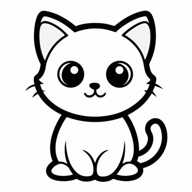 kedi yüz vektör illüstrasyonu