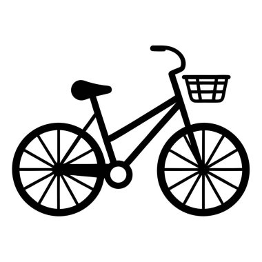 bisiklet simgesi renk ana hatları vektörü