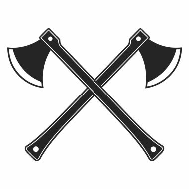 Siyah baltayla çapraz balta