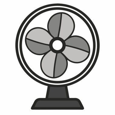 fan vektör simgesi, basit tasarım illüstrasyonu