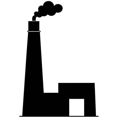 Sanayi fabrikası ikonu. vektör illüstrasyonu