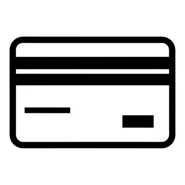 Kredi kartı simgesi, düz tasarım biçimi