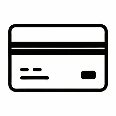 Kredi kartı ikonu vektör illüstrasyonu