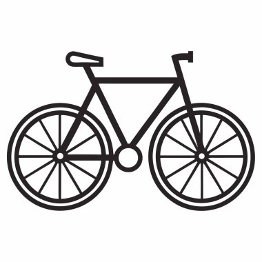 Bisiklet. Web simgesi basit illüstrasyon