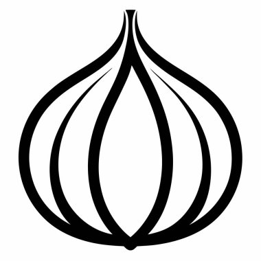 Bir sarımsak ikonunun vektör çizimi