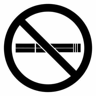 Beyaz arka planda sigara içilmez işareti