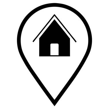 Üzerinde ev olan bir broş.