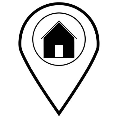 Üzerinde ev simgesi olan bir broş.