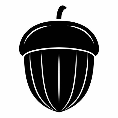 Bir meşe palamudu siyah beyaz gösterilir.