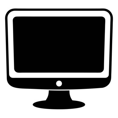 Siyah ekranlı bir bilgisayar monitörü