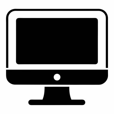 Siyah ekranlı bir bilgisayar monitörü