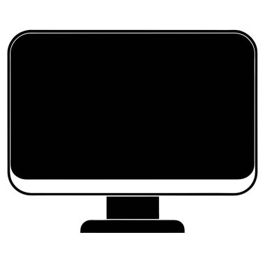 Siyah ekranlı bir bilgisayar monitörü