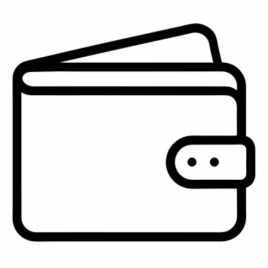 Ortasında kredi kartı olan bir cüzdan simgesi