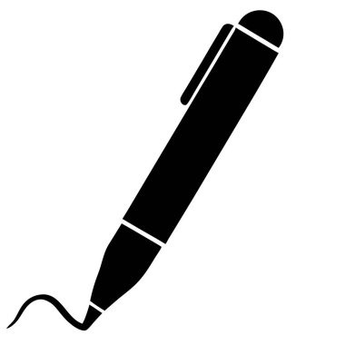 Uzun kuyruklu ve uzun uçlu bir kalem.