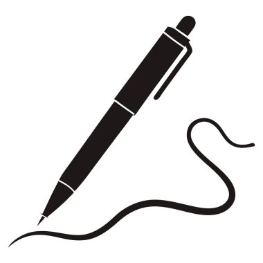 Beyaz arkaplanda bir kalem ve bir fare