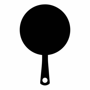 Siyah beyaz bir kürek silueti.