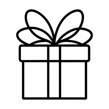 Üstünde fiyonk olan bir hediye kutusu.