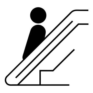 Yürüyen merdivene tırabzanla binen biri.